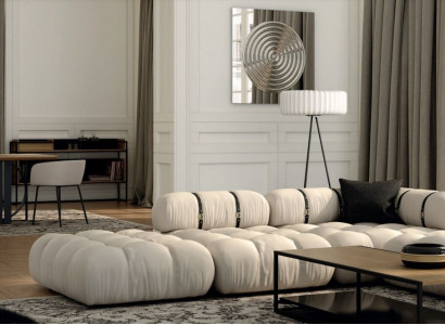 Corner sofa L-shaped Sofa White Sofas Modern Living Room Textile Upholstery Design Corner New